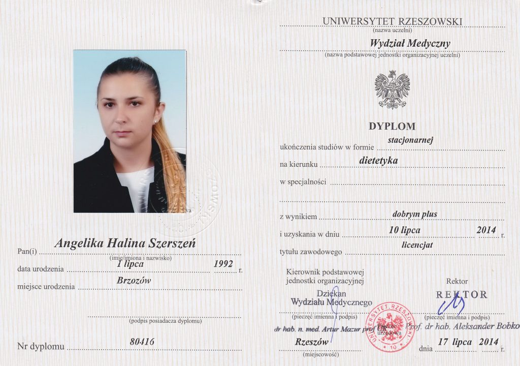angelika sowa dyplom licencjat