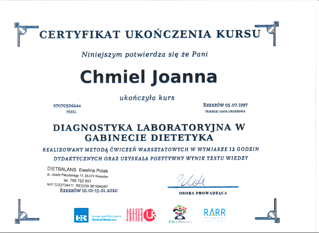 diagnostyka laboratoryjna w gabinecie dietetyka