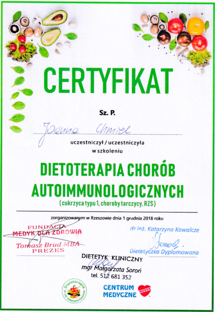 jadlospisy w chorobach