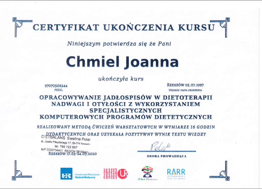 opracowanie jadlospisow